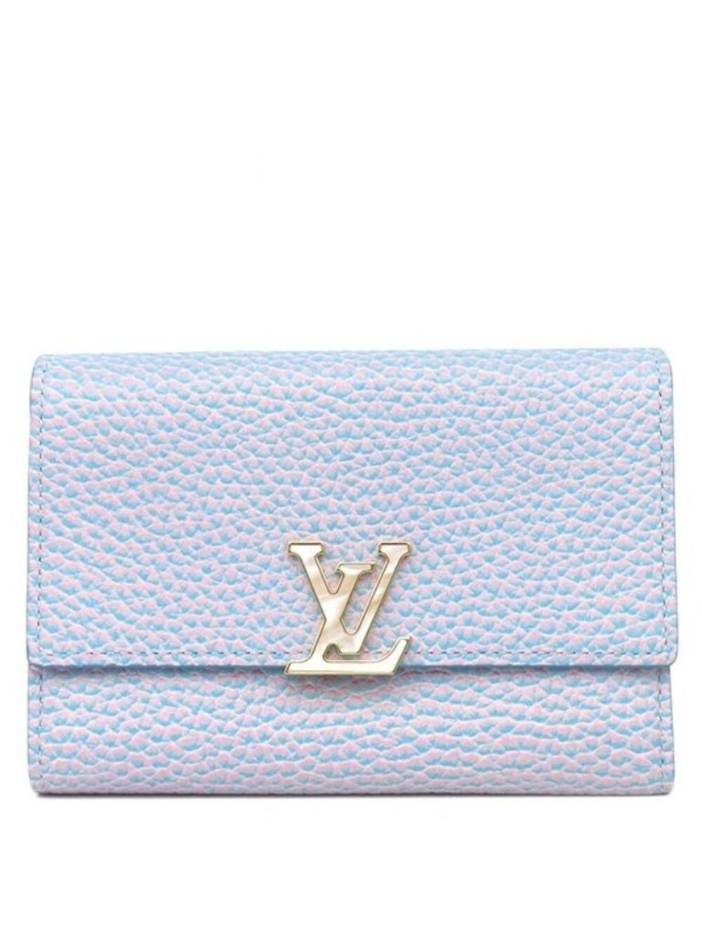 Louis Vuitton Trifold Wallet Portefeuille Capucines Compact Summer Star Leather